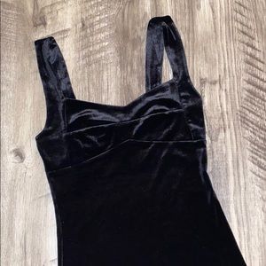F21 Black velvet dress